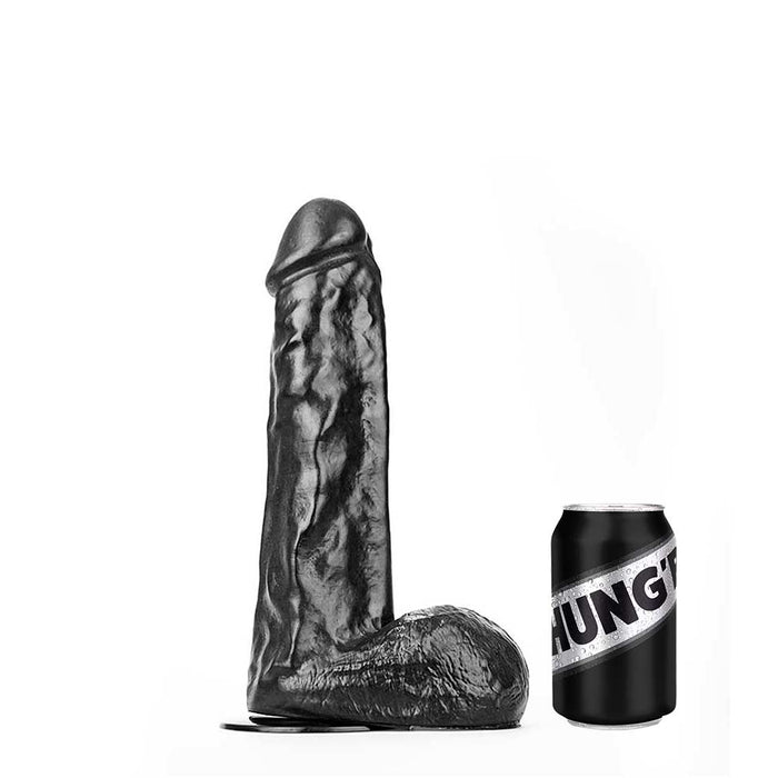 HUNG'R - David - Dildo - Zwart - 33 cm - Ø 7.6 cm-Erotiekvoordeel.nl