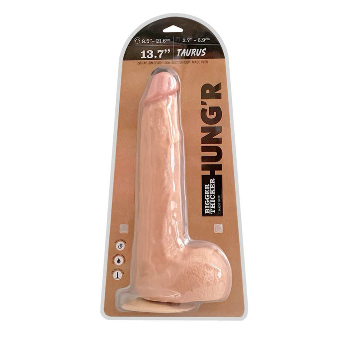 HUNG'R - Taurus - Dildo Lichte huidskleur - 35 cm - Ø 6.9 cm-Erotiekvoordeel.nl