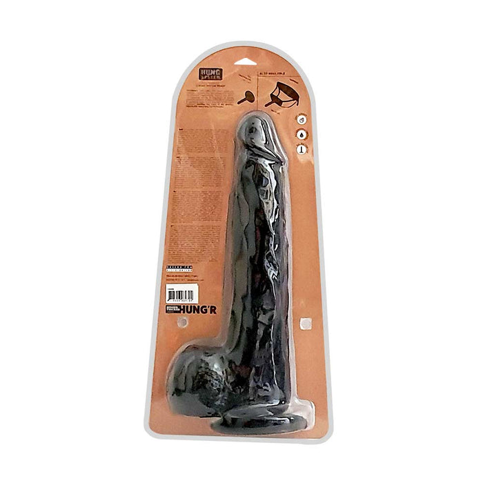 HUNG'R - Taurus - Dildo - Zwart - 35 cm - Ø 6.9 cm-Erotiekvoordeel.nl