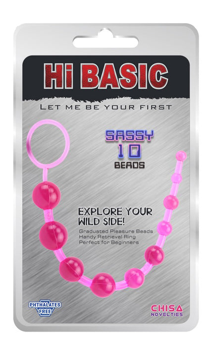 Hi- Basic - Sassy Anal Beads- - Roze-Erotiekvoordeel.nl