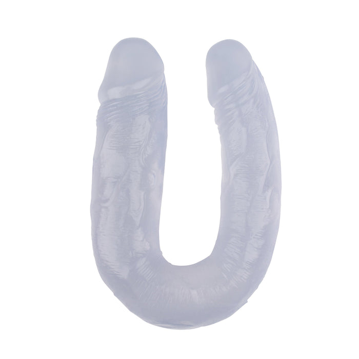 Hi-Rubber - Dubbele Dildo - 35 cm - Transparant-Erotiekvoordeel.nl