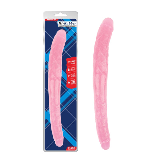 Hi-Rubber - Dubbele Dildo - 45 cm - Roze-Erotiekvoordeel.nl