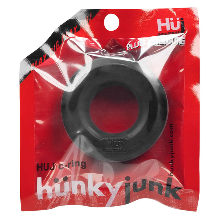 Hünkyjunk - Cockring Single - Black Tar-Erotiekvoordeel.nl