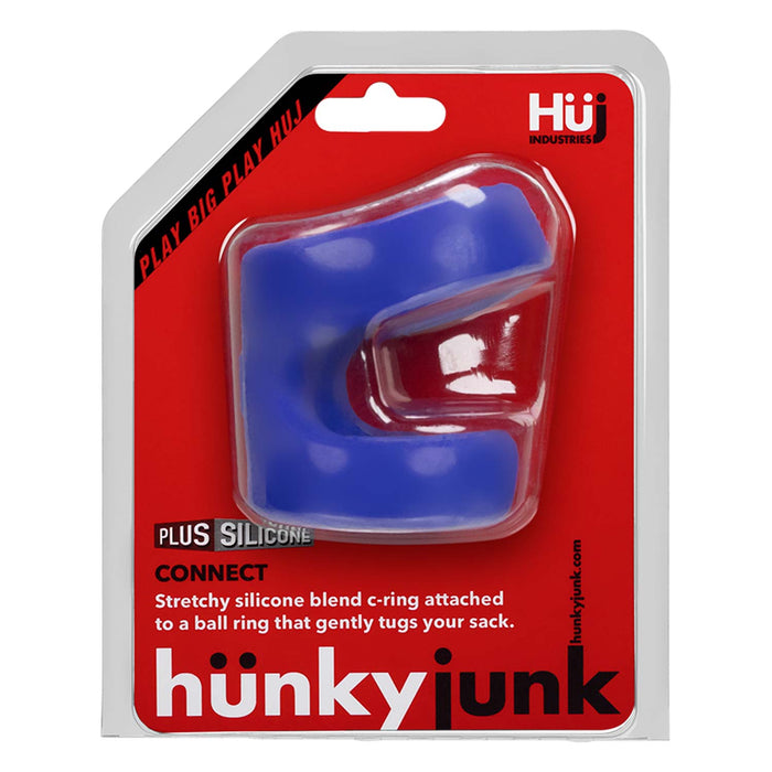 Hünkyjunk - Connect - Penis & Balzak Tugger Ring - Blauw-Erotiekvoordeel.nl