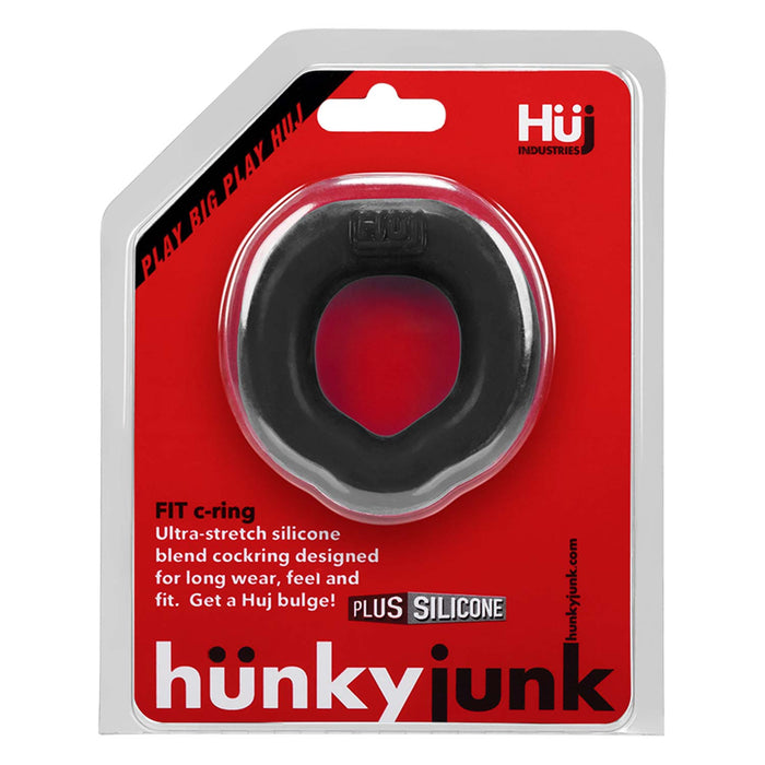 Hünkyjunk - Fit Ergo Shaped Cockring - Zwart Tar-Erotiekvoordeel.nl