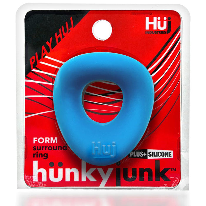 Hünkyjunk - Form - Gebogen Cockring - Blauw-Erotiekvoordeel.nl