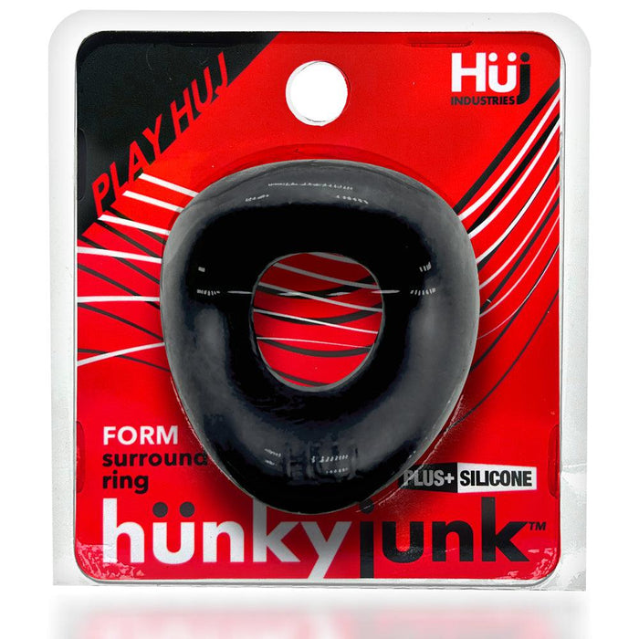 Hünkyjunk - Form - Gebogen Cockring - Zwart-Erotiekvoordeel.nl