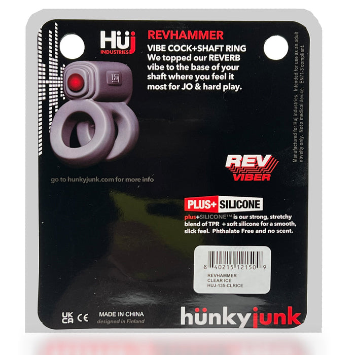 Hünkyjunk - Revhammer - Vibrerende Cockring en Schachtring - Transparant-Erotiekvoordeel.nl