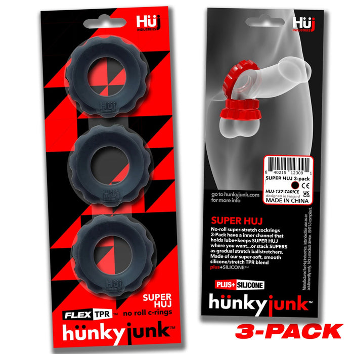 Hünkyjunk - Super Huj - 3 stuks - Cockrings Tar Ice-Erotiekvoordeel.nl