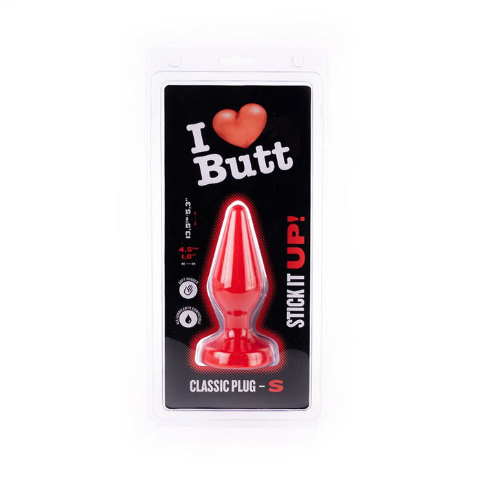 I ♥ Butt - Klassieke Buttplug - S - Rood-Erotiekvoordeel.nl