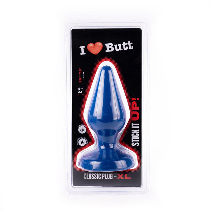 I ♥ Butt - Klassieke Buttplug - XL - Blauw-Erotiekvoordeel.nl