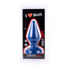 I ♥ Butt - Klassieke Buttplug - XL - Blauw-Erotiekvoordeel.nl