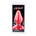 I ♥ Butt - Klassieke Buttplug - XL - Rood-Erotiekvoordeel.nl