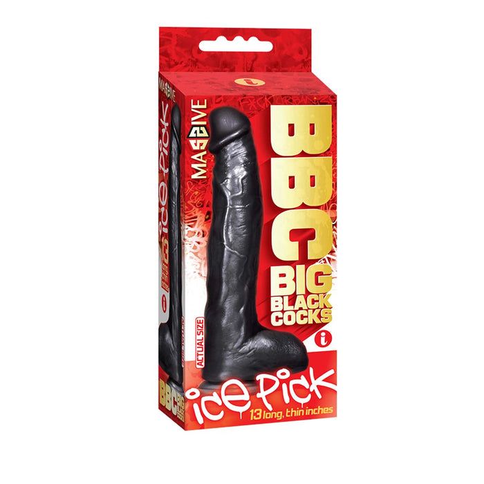 Icon - Ice Pick - Dildo - 31 x 5,3 cm - Zwart-Erotiekvoordeel.nl