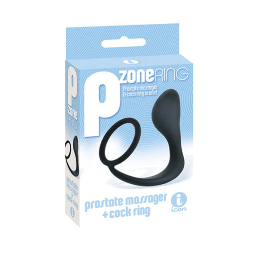 Icon - P-Zone - Prostaat Massager met Cockring - Zwart-Erotiekvoordeel.nl