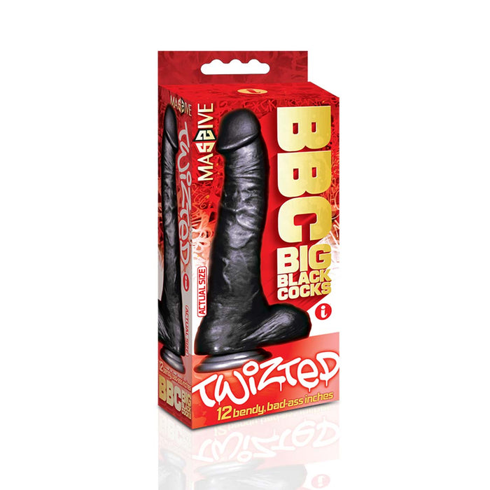 Icon - Twizted - Dildo - 29 x 5,7 cm - Zwart-Erotiekvoordeel.nl