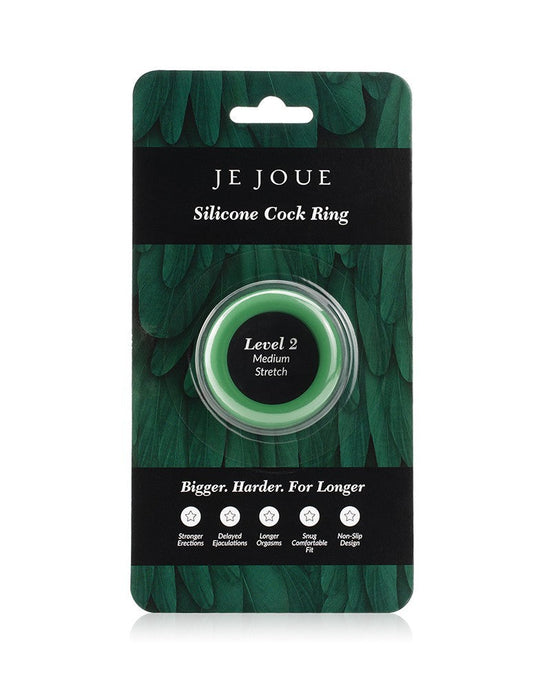 Je Joue - C-Ring Medium Stretch - Siliconen Cockring - groen-Erotiekvoordeel.nl