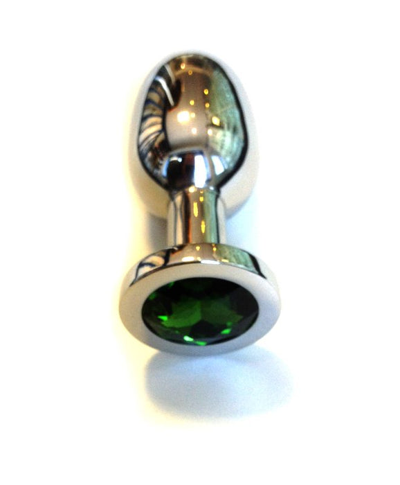 Kiotos - Buttplug RVS - Met groen Kristal-Erotiekvoordeel.nl