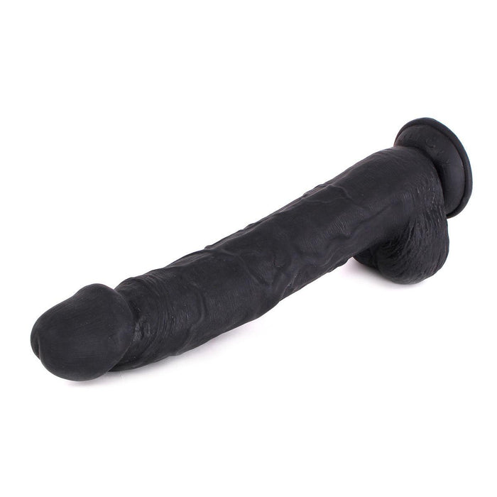 Kiotos Cox - Extra Grote Dildo 34,5 x 6 cm - Zwart-Erotiekvoordeel.nl