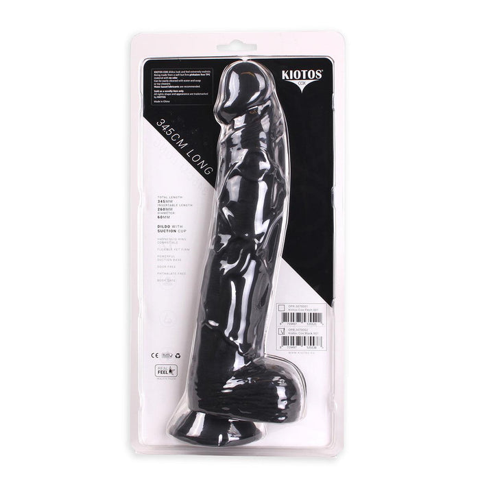 Kiotos Cox - Extra Grote Dildo 34,5 x 6 cm - Zwart-Erotiekvoordeel.nl