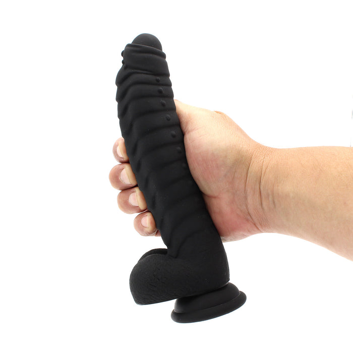 Kiotos Cox - Siliconen Dildo 22 x 5 cm - Zwart-Erotiekvoordeel.nl