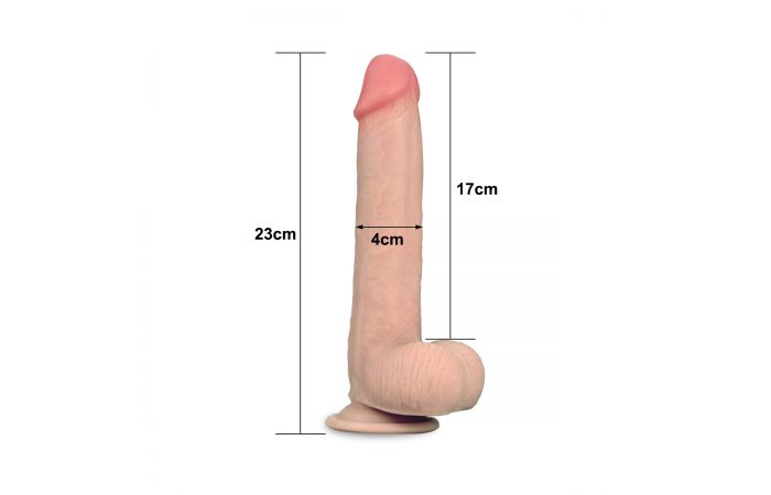 Kiotos Cox - Sliding Skin Dubbellaags Dildo 23 x 4 cm - Lichte Huidskleur-Erotiekvoordeel.nl