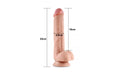 Kiotos Cox - Sliding Skin Dubbellaags Dildo 24 x 4,5 cm - Lichte Huidskleur-Erotiekvoordeel.nl