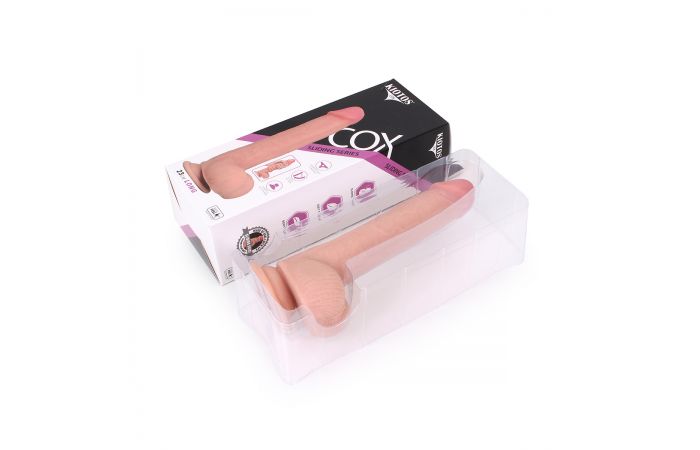 Kiotos Cox - Sliding Skin Dubbellaags Dildo 24 x 4,5 cm - Lichte Huidskleur-Erotiekvoordeel.nl