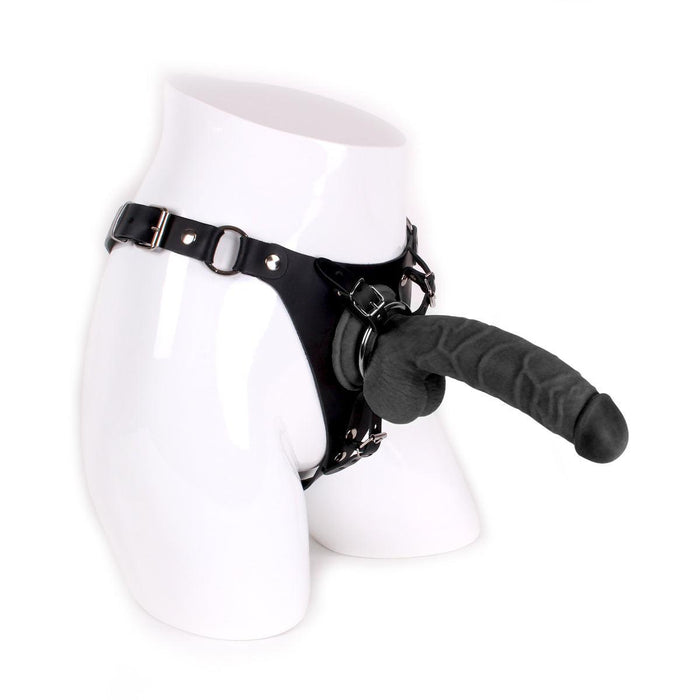 Kiotos Cox - Strap-On Harnas Met Dildo 22 x 4 cm - Zwart-Erotiekvoordeel.nl