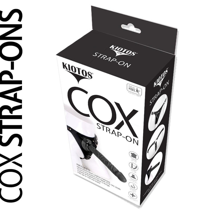 Kiotos Cox - Strap-On Harnas Met Dildo 23 x 4.3 cm - Zwart-Erotiekvoordeel.nl