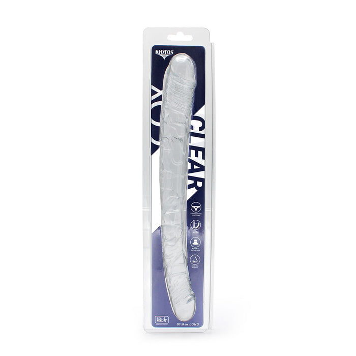 Kiotos Cox Clear - Dildo Dong 05 - Transparantie Dubbele Dildo - Lengte 31.5 cm - Diameter 30/40 mm-Erotiekvoordeel.nl