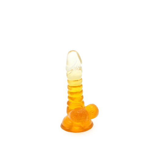 Kiotos Cox Color - Gekleurde Dildo 01 - 15,5 x 3 cm - Transparant/Geel-Erotiekvoordeel.nl