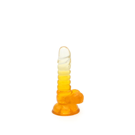 Kiotos Cox Color - Gekleurde Dildo 01 - 15,5 x 3 cm - Transparant/Geel-Erotiekvoordeel.nl