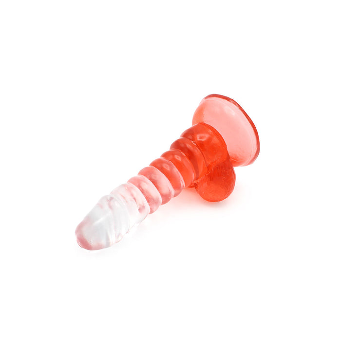 Kiotos Cox Color - Gekleurde Dildo 01 - 15,5 x 3 cm - Transparant/Rood-Erotiekvoordeel.nl