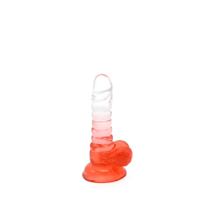 Kiotos Cox Color - Gekleurde Dildo 01 - 15,5 x 3 cm - Transparant/Rood-Erotiekvoordeel.nl