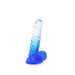 Kiotos Cox Color - Gekleurde Dildo 02 - 18,5 x 4 cm - Transparant/Blauw-Erotiekvoordeel.nl