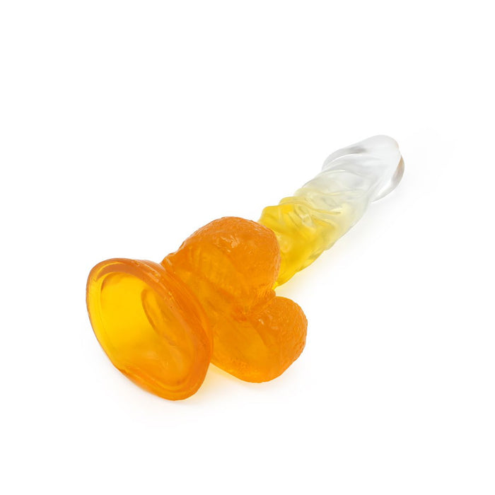 Kiotos Cox Color - Gekleurde Dildo 02 - 18,5 x 4 cm - Transparant/Geel-Erotiekvoordeel.nl