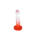 Kiotos Cox Color - Gekleurde Dildo 02 - 18,5 x 4 cm - Transparant/Rood-Erotiekvoordeel.nl