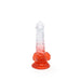 Kiotos Cox Color - Gekleurde Dildo 02 - 18,5 x 4 cm - Transparant/Rood-Erotiekvoordeel.nl