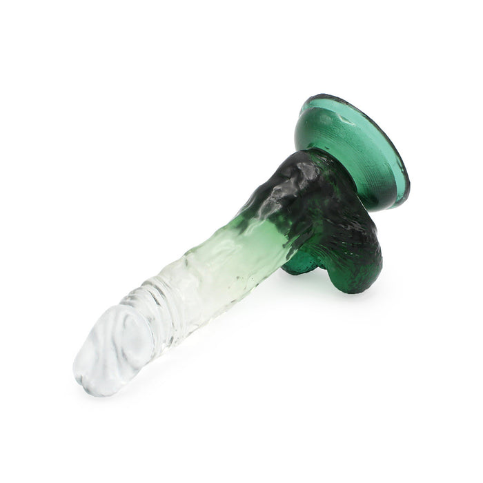 Kiotos Cox Color - Gekleurde Dildo 03 - 17,5 x 3,2 cm - Transparant/Groen-Erotiekvoordeel.nl