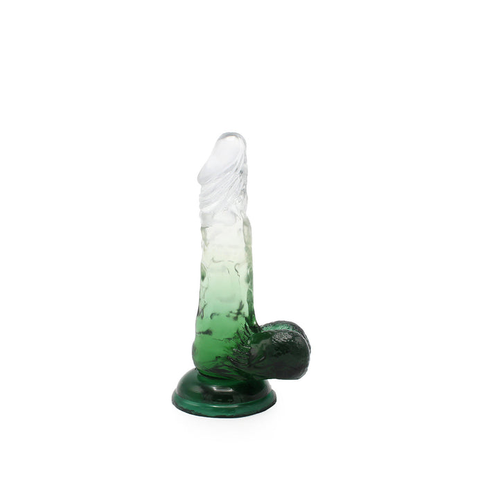 Kiotos Cox Color - Gekleurde Dildo 03 - 17,5 x 3,2 cm - Transparant/Groen-Erotiekvoordeel.nl