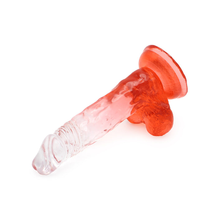 Kiotos Cox Color - Gekleurde Dildo 03 - 17,5 x 3,2 cm - Transparant/Rood-Erotiekvoordeel.nl