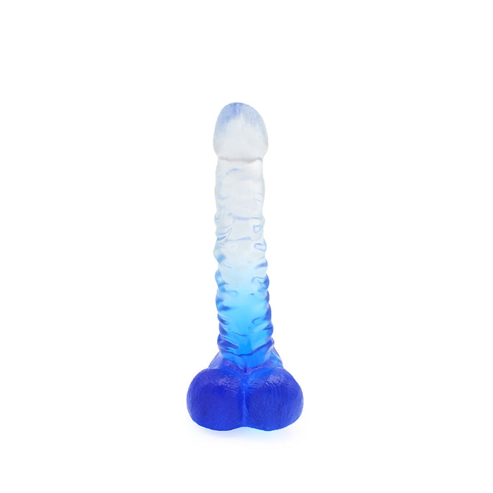 Kiotos Cox Color - Gekleurde Dildo 04 - 22,5 x 4 cm - Transparant/Blauw-Erotiekvoordeel.nl