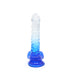 Kiotos Cox Color - Gekleurde Dildo 04 - 22,5 x 4 cm - Transparant/Blauw-Erotiekvoordeel.nl