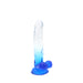 Kiotos Cox Color - Gekleurde Dildo 05 - 20 x 3,2 cm -Transparant/Blauw-Erotiekvoordeel.nl