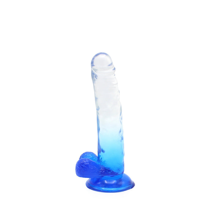 Kiotos Cox Color - Gekleurde Dildo 05 - 20 x 3,2 cm -Transparant/Blauw-Erotiekvoordeel.nl