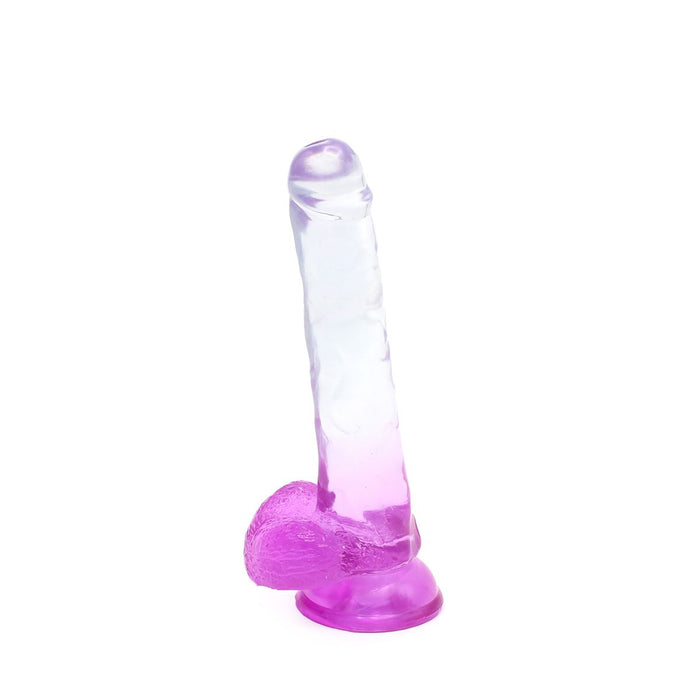 Kiotos Cox Color - Gekleurde Dildo 06 - 22,5 x 4,2 cm - Transparant/Paars-Erotiekvoordeel.nl