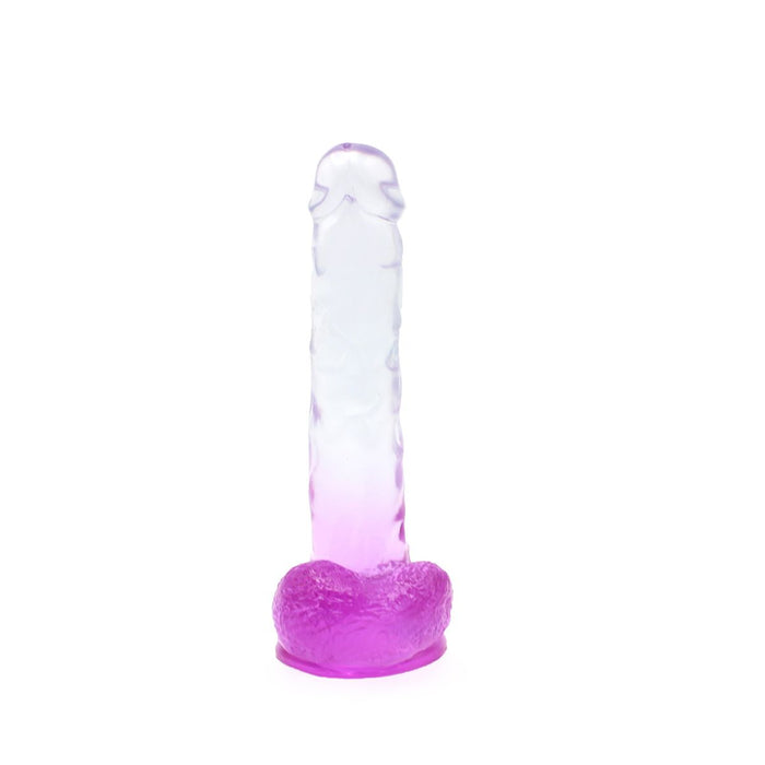 Kiotos Cox Color - Gekleurde Dildo 06 - 22,5 x 4,2 cm - Transparant/Paars-Erotiekvoordeel.nl