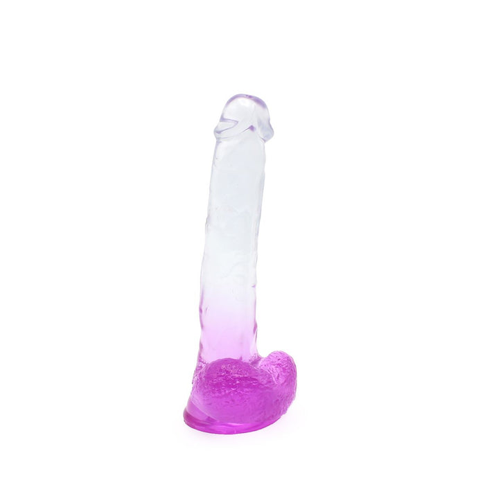 Kiotos Cox Color - Gekleurde Dildo 06 - 22,5 x 4,2 cm - Transparant/Paars-Erotiekvoordeel.nl