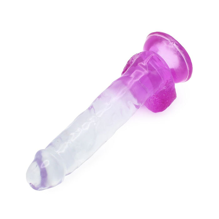 Kiotos Cox Color - Gekleurde Dildo 06 - 22,5 x 4,2 cm - Transparant/Paars-Erotiekvoordeel.nl